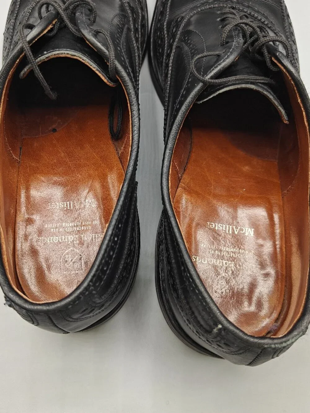 Allen Edmonds Boulevard Mens Wingtip Oxfords Black Dress Shoes 11 -D Pre-Owned